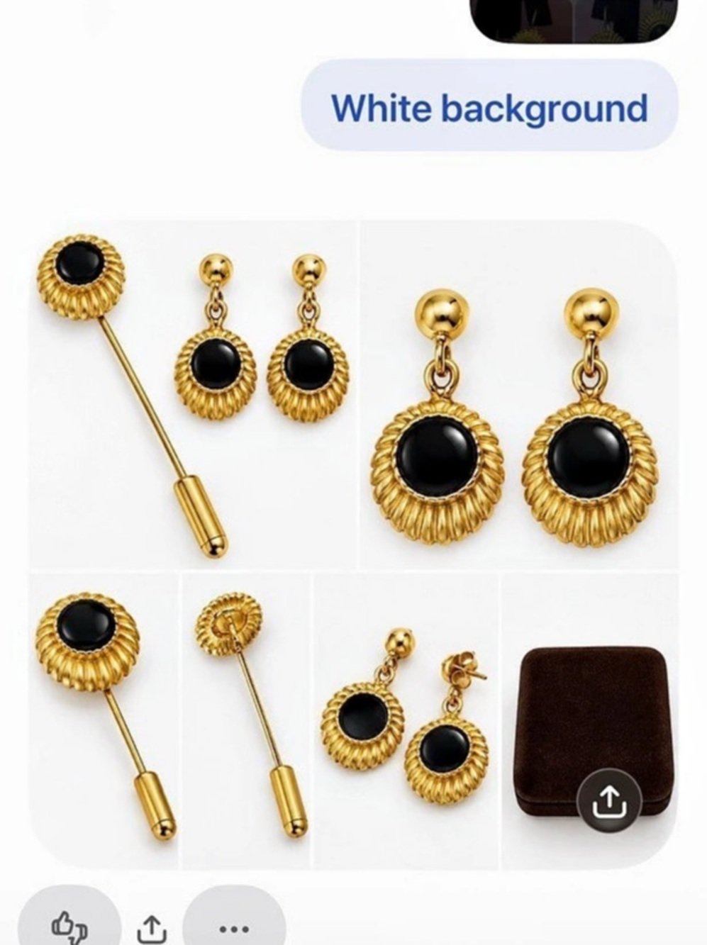 Gold & Black Statement Jewelry Set